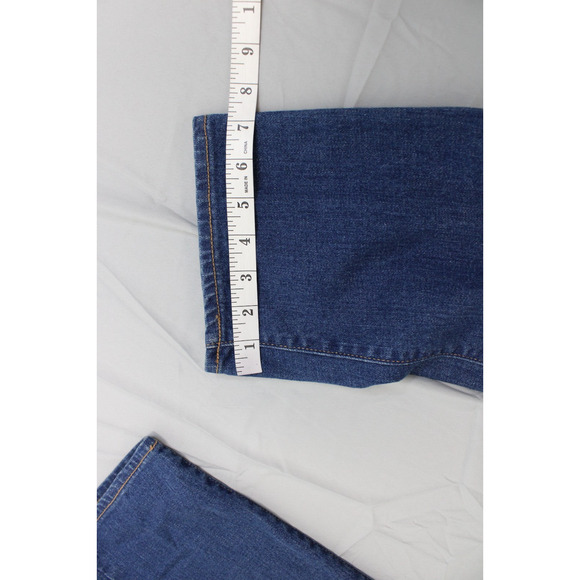 Old Navy Jeans Women's Size 16 Regular Blue Sweetheart Denim Straight Distressed - Picture 10 of 10